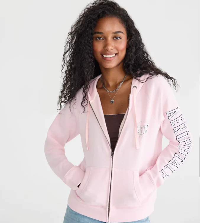 Aero West Coast Full-Zip Hoodie - Peach Whip