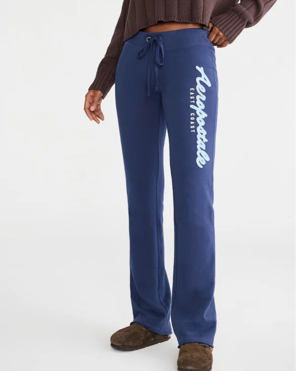 Aeropostale East Coast Fit & Flare Sweatpants- Naval Blue