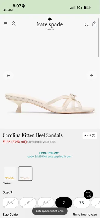 Carolina Kitten Heel Sandals