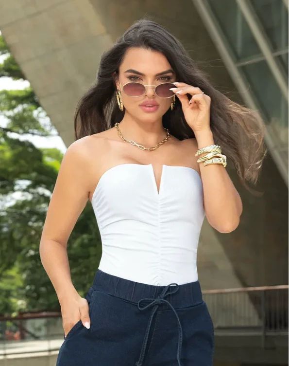BODY STRAPLESS Blanco