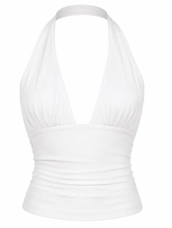 Ruched Pixie Halter Top