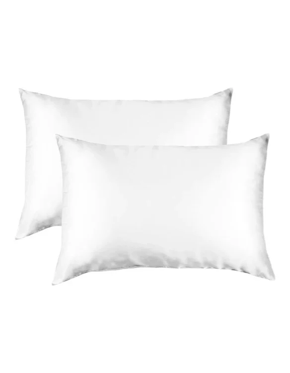 Mulberry Silk Pillowcase Twin Pack (51x76cm) with Gift Box in White