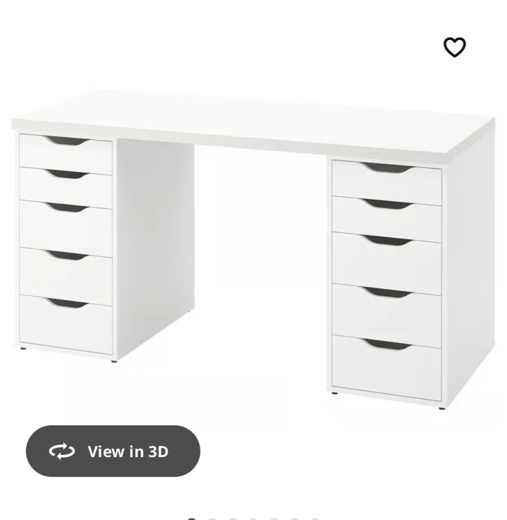 LAGKAPTEN / ALEX Desk - white 140x60 cm