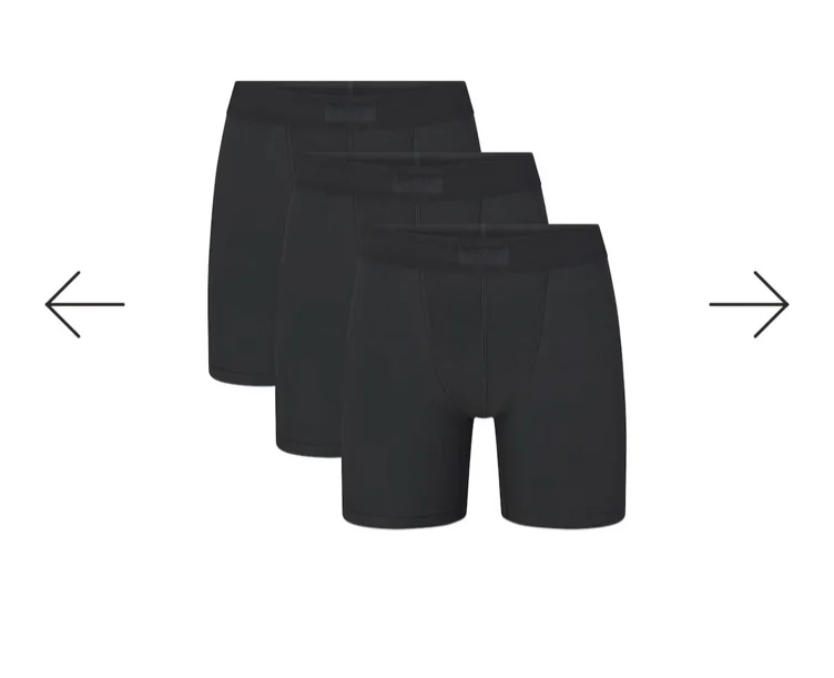 SKIMS COTTON MENS 5" BOXER BRIEF 3-PACK