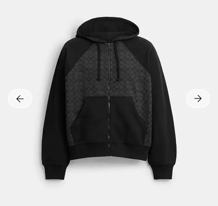 Signature Full Zip Hoodie In Organic Cotton