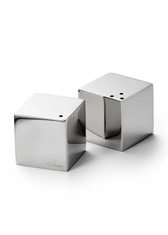 Комплект за сол и черен пипер Philippi Cube 3 x 3 x 3 cm  в сиво