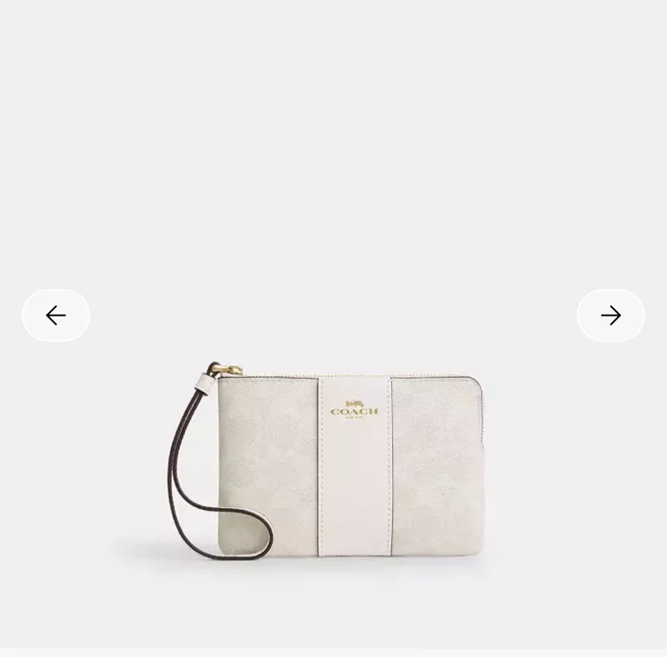 Corner Zip Wristlet In Signature Canvas With Stripe