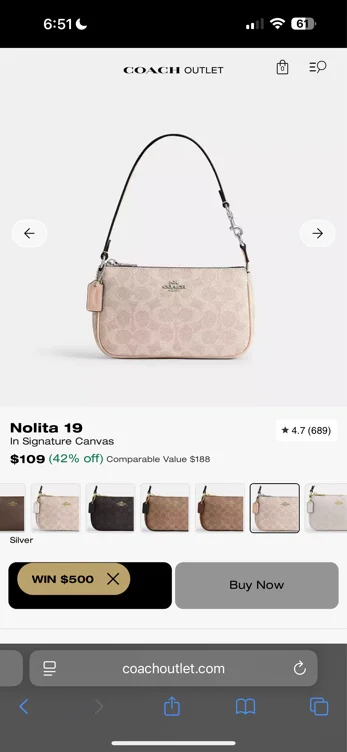 Silver/Sand/Chalk Nolita 19 In Signature Canvas