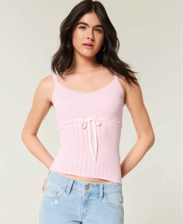 Tie-Front Sweater Tank