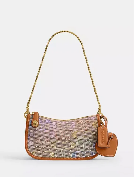 Swinger Bag 20 With Chain In Crystal Signature Jacquard
