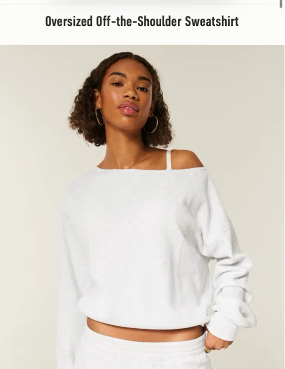 Oversized Off-the-Should Sweatshirt