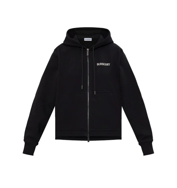 BURBERRY felpa con zip senza cappuccio 