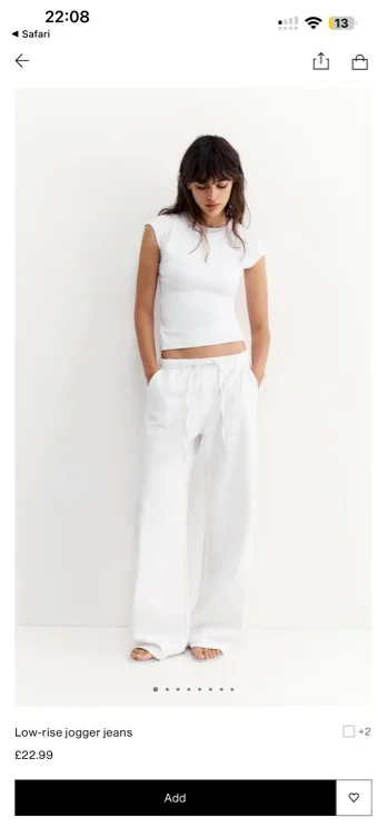 Low-rise jogger jeans