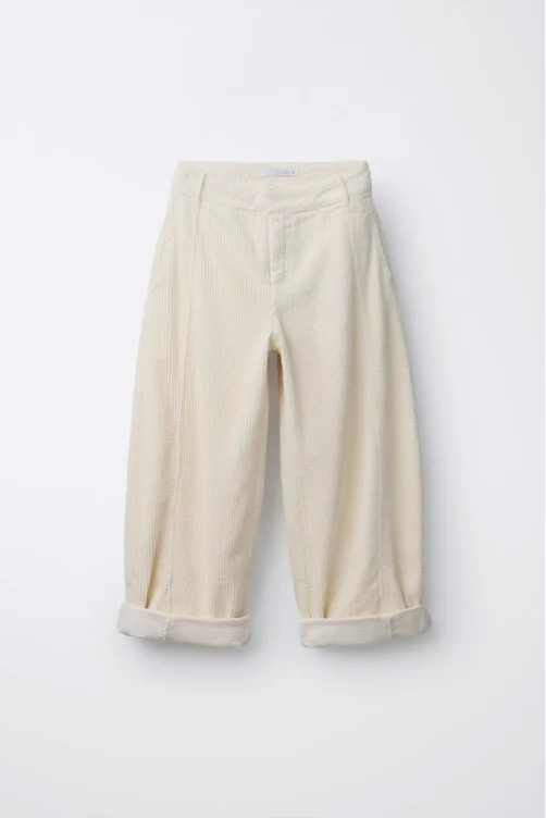 CORDUROY BARREL PANTS