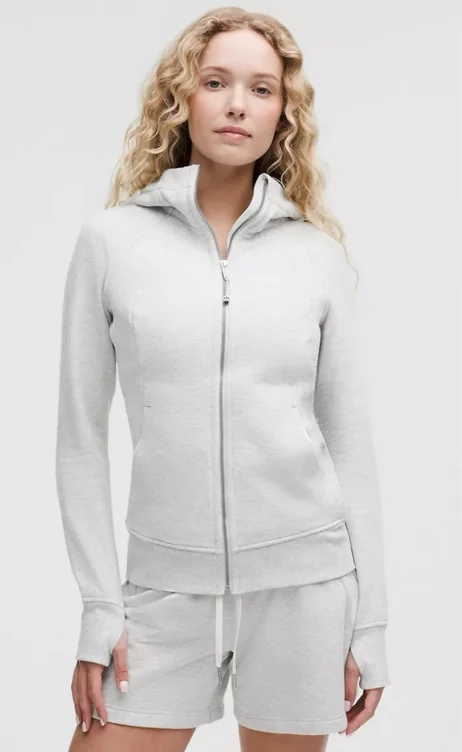 Scuba Full-Zip Hoodie - Heathered Light grey /Gold - 8