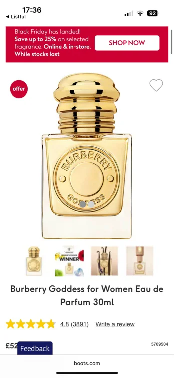 Burberry Goddess 30ml EDP