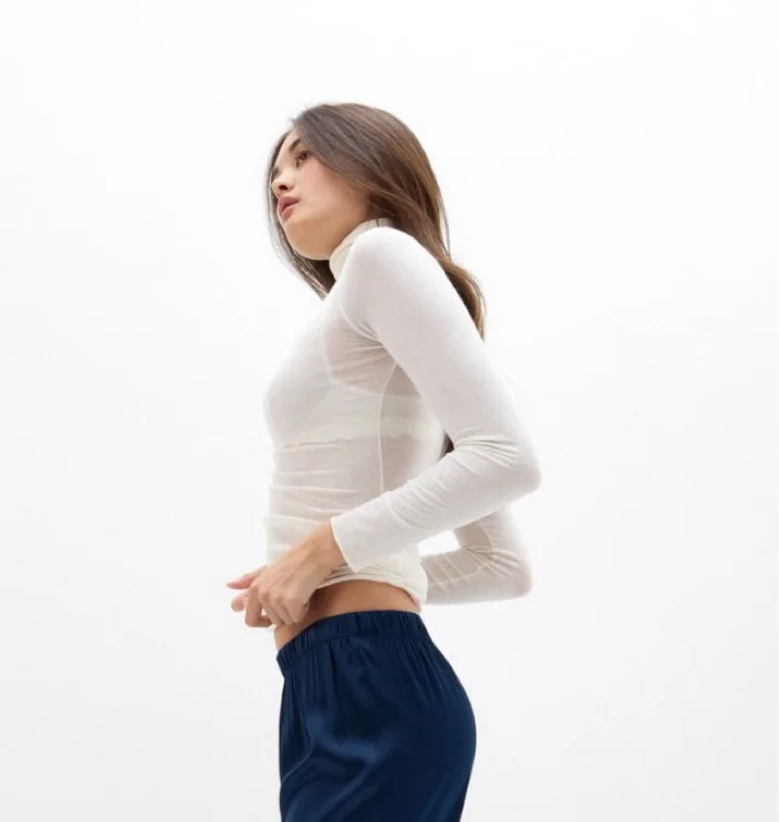 Modal Cashmere Ultralight High-Neck Top