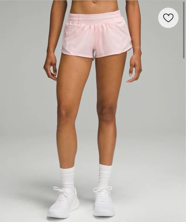 Hotty Hot Low-Rise Lined Short 2.5"; Color- Strawberry Milkshake; Size-4
