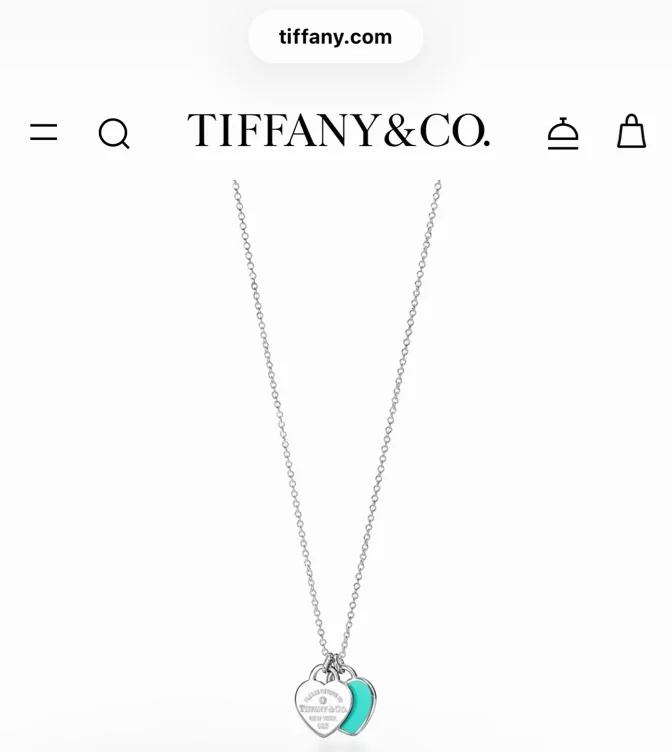 Return to Tiffany® Heart Pendant in Silver, Tiffany Blue® with a Diamond, Mini