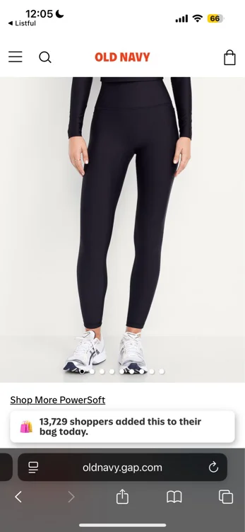Extra-High Waisted PowerSoft Boundless 7/8 Pocket Leggings – No Front Seam | Old Navy