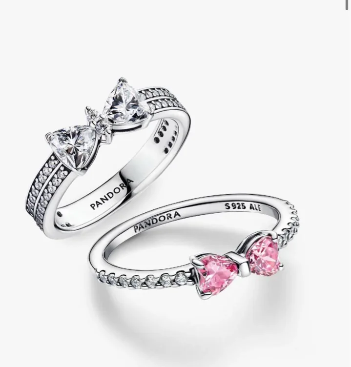 Sparkling Bow Ring Set