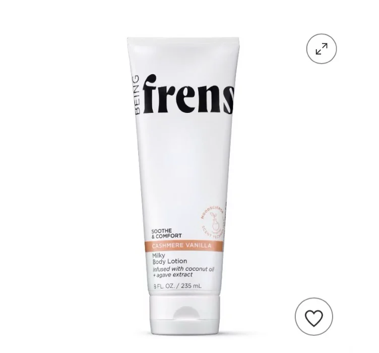 Being Frenshe Cashmere Vanilla Hydrating Milky Body Lotion with Coconut Oil - 8 fl oz: For Normal Skin, Paraben-Free, Whole Body Application