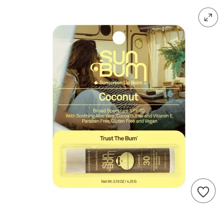 Sun Bum Lip Balm - SPF 30 - 0.15oz: Moisturizing Coconut Flavor, Paraben-Free, Vegan, Travel Size, Lip Protection