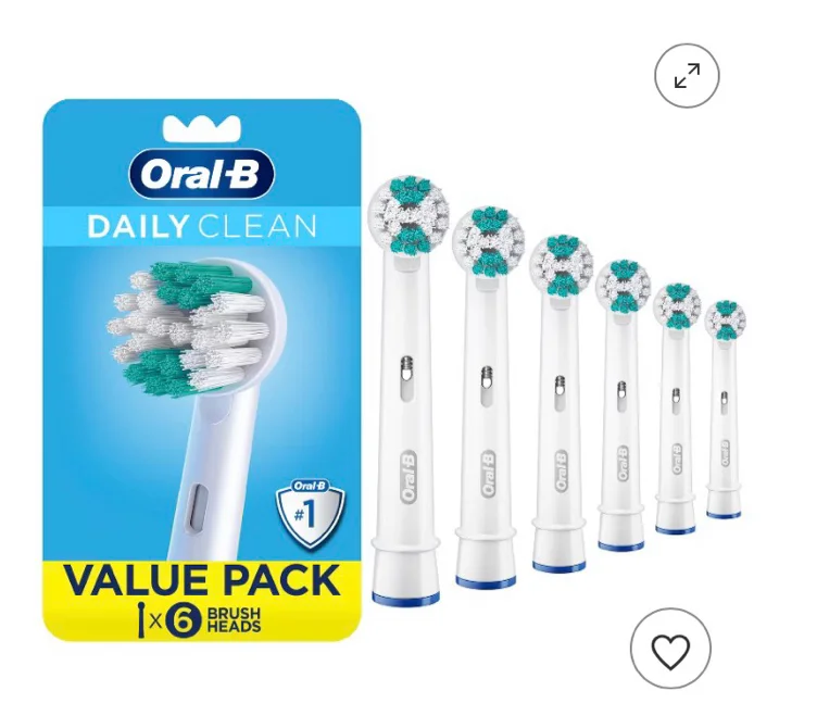 Oral-B Daily Clean Electric Toothbrush Replacement Brush Heads Refill - 6ct