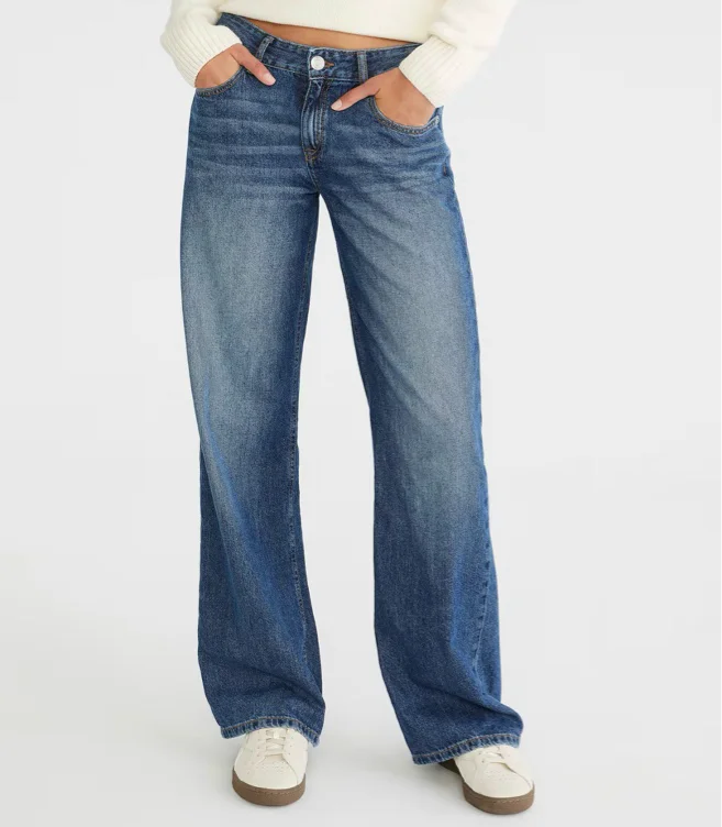 Low-Rise Baggy Wide Leg Jean
