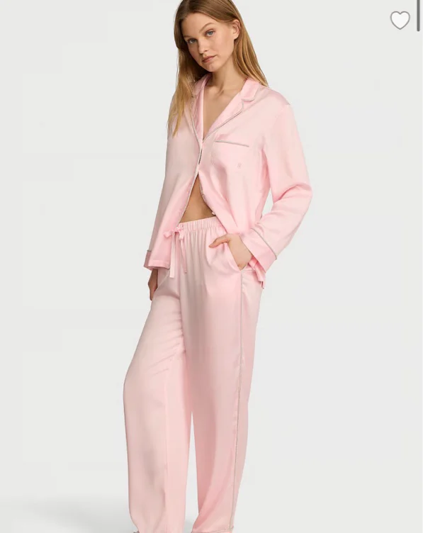 Signature Satin Long Pajama Set