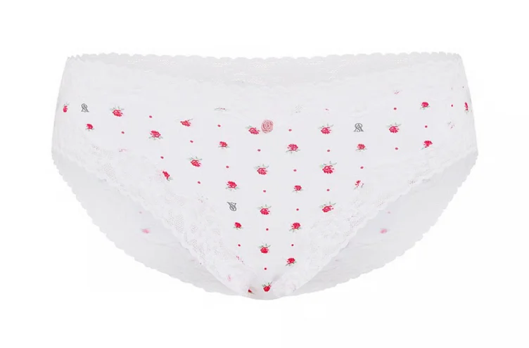 Cotton Lace-Waist Bikini Panty