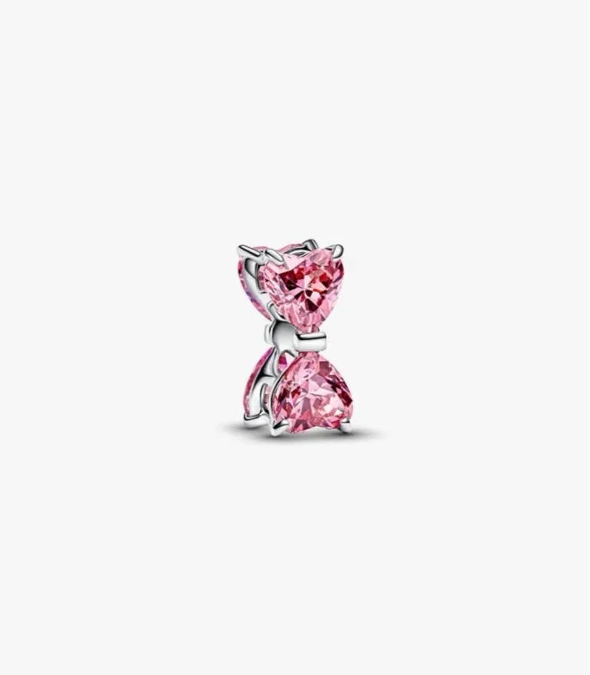 Pink Bow Charm | Pendant | Sterling silver | Pandora US