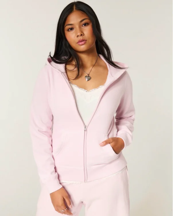 light liac zip-up hoodie