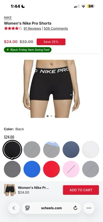 Women's Nike Pro Shorts