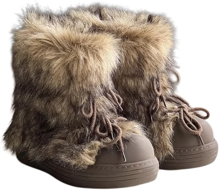 Faux fur boots/ winter ish boots
