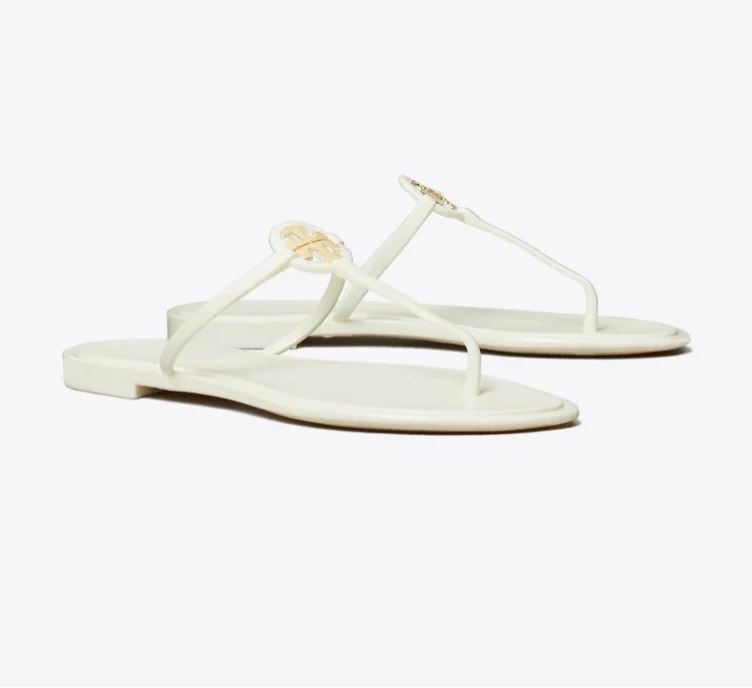 Mini Miller Jelly Sandal in white, size 7