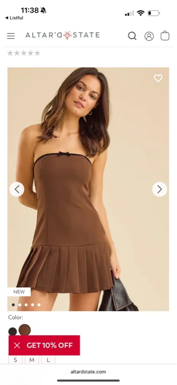 Jenine Pleated Mini Dress