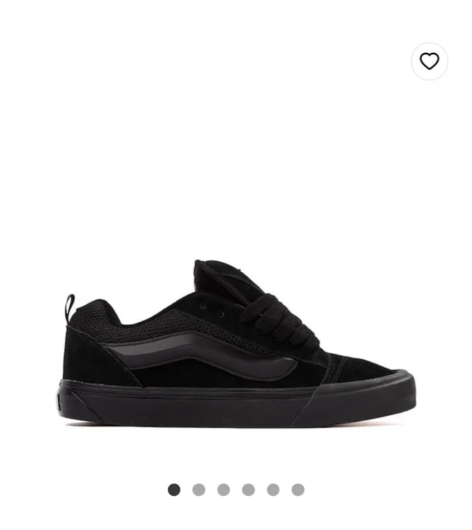 Vans Knu Skool Skate Shoe - Black Monochrome