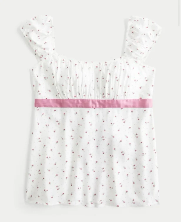 Easy Satin Tie Babydoll Top