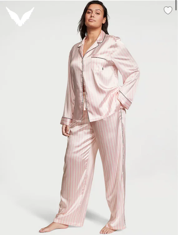 Women's Victoria's Secret Glazed Satin Long Pajama Set