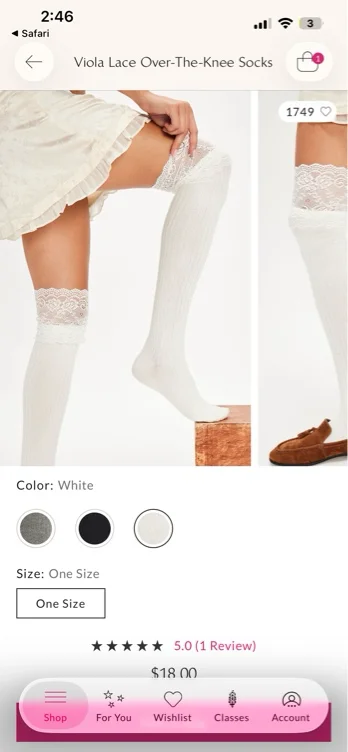 Viola Lace Over-The-Knee Socks
