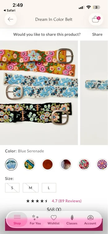 Dream In Color Belt