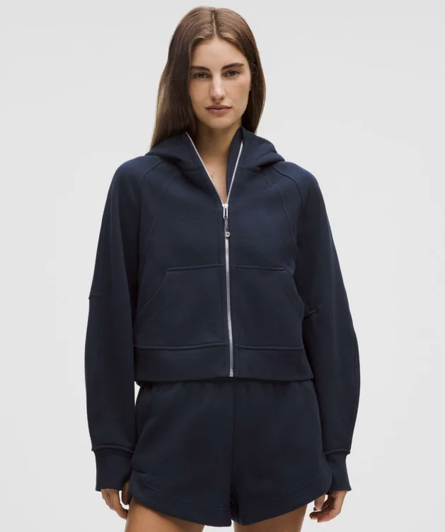 Scuba Oversized Full-Zip Hoodie - True Navy/Mirror Silver - M/L