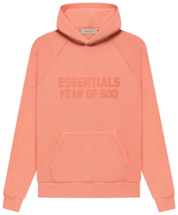 Buy Fear of God Essentials Hoodie 'Coral' - 192SU222052F | GOAT