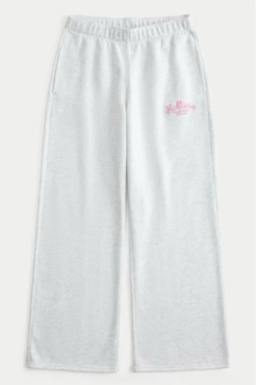Hollister Feel Good Wide-Leg Logo Graphic Sweatpants