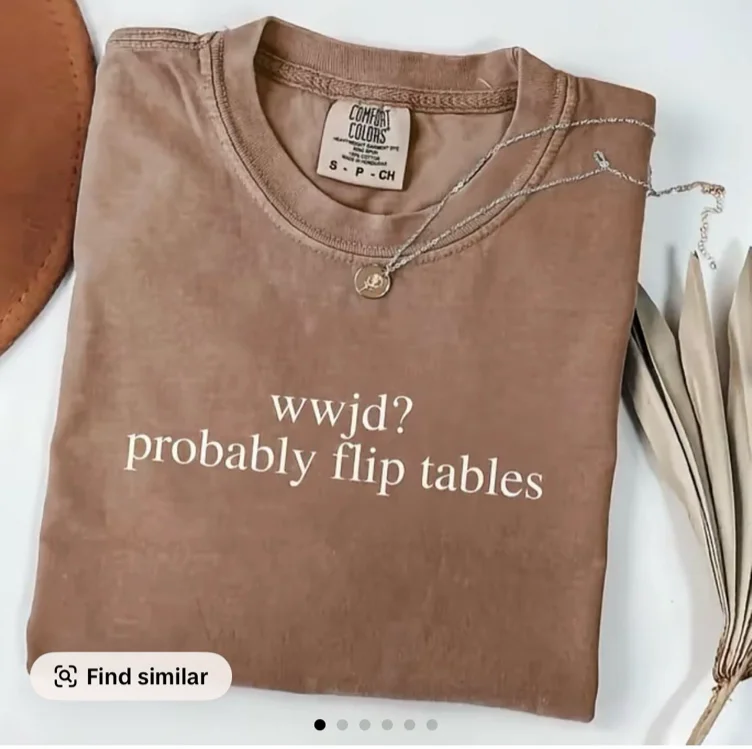 Funny Christian Shirt, WWJD Probably Flip Tables, Comfort Colors - TikTok Shop