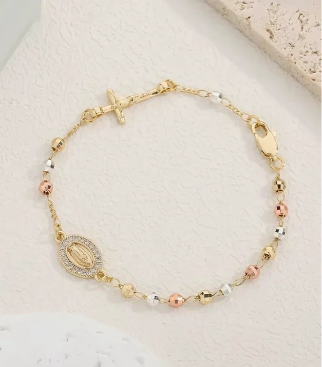 Women's Elegant Our Lady of Mary Design Bracelet, Fashion Religious - TikTok Shop