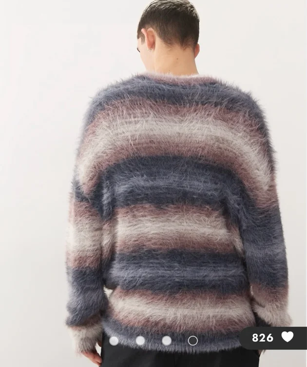 COLLUSION Unisex long sleeve striped sweater