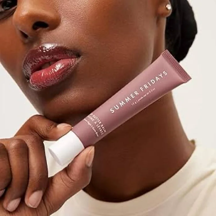 BROWN SUGAR Lip Butter Balm Treatment for Hydration + Nourishing Shine - Pink Guava