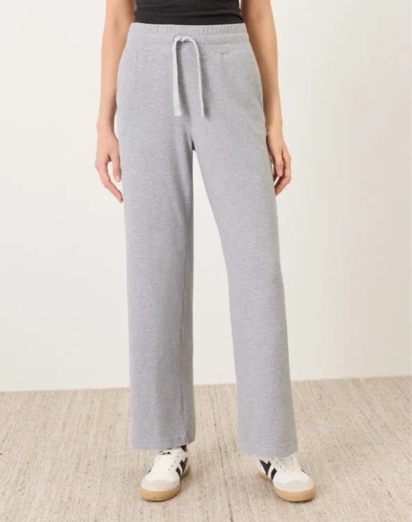 PACT Women's Heather Grey CloudKnit Wide Leg Pant